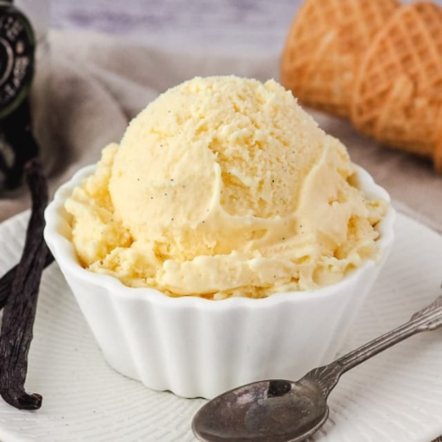 Hand-Dipped Vanilla Ice Cream-.